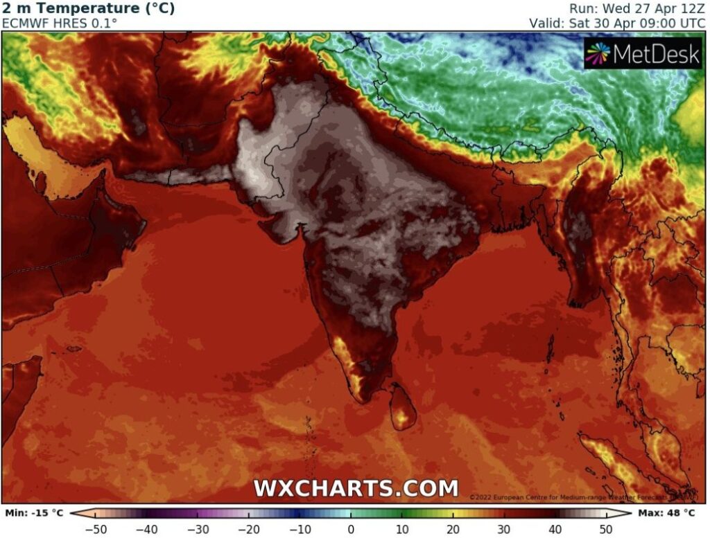 Scorching heat affecting India